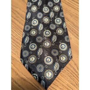 studio 890 blue Men's Necktie Tie Pocketwatch Timepiece collector
